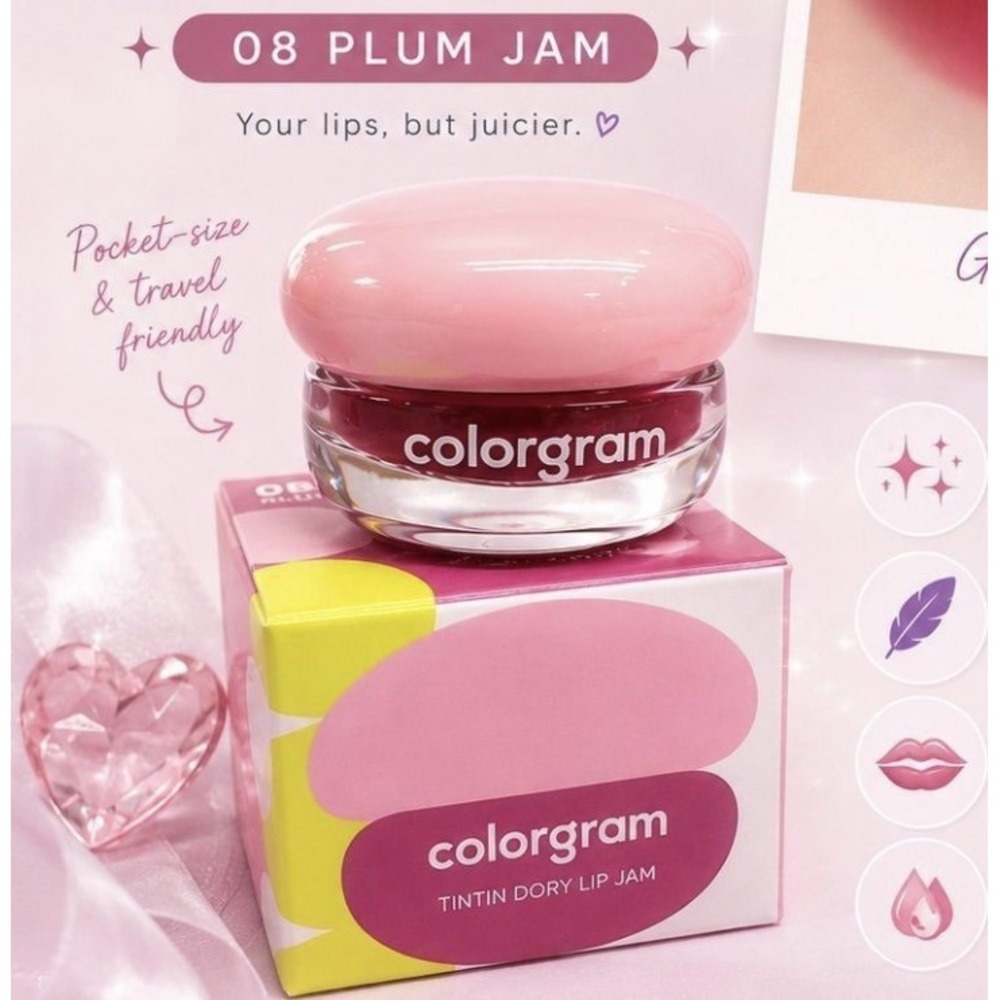Colorgram Dory Plumping Lip Jam, Plum Jam Lip Gloss 12 oz. New In Box